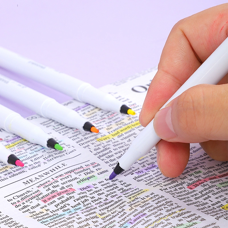 Erasable Highlighters, Felt Tip, Pack of 6, Assorted Colors